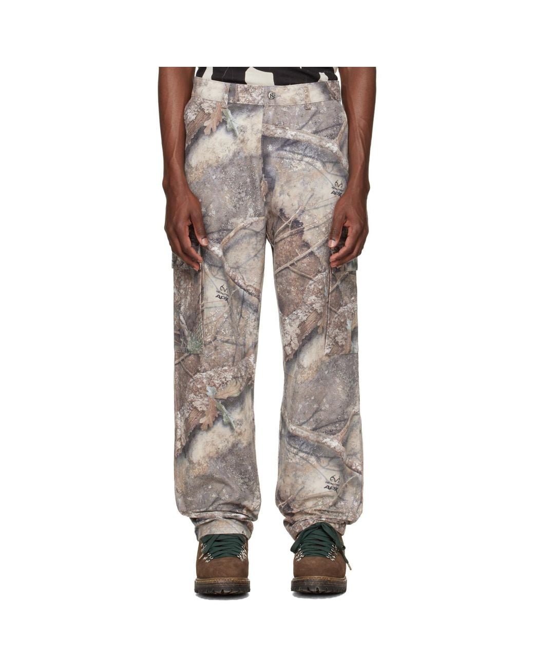 Represent Multicolor Khaki Realtree Cargo Pants for men