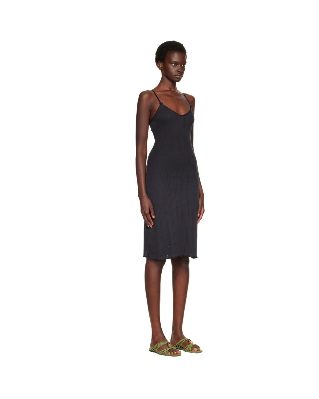 Cou Cou Black 'The Midi Slip' Midi Dress