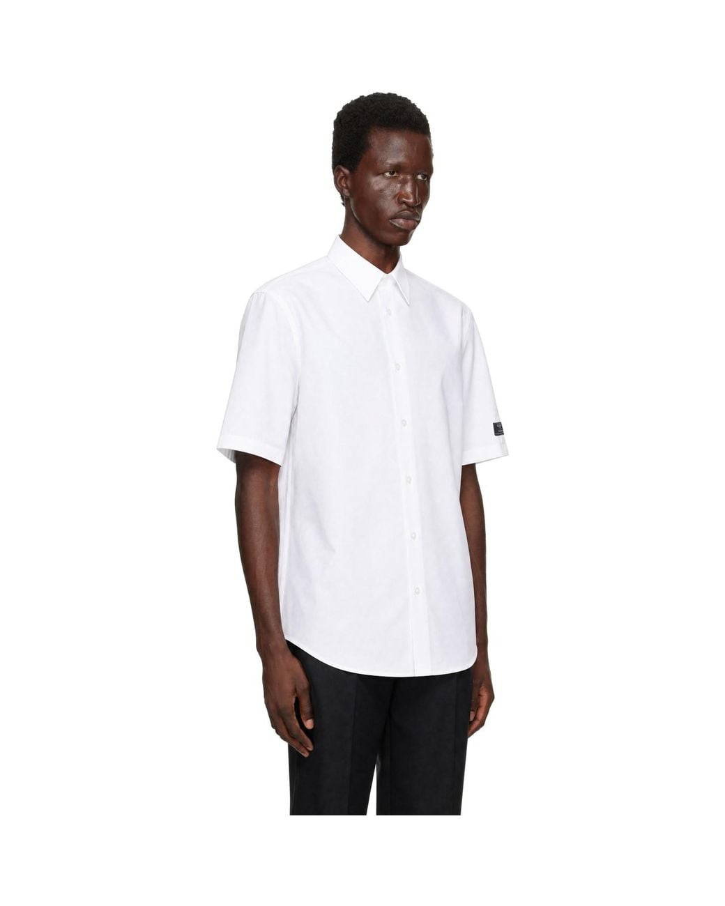 Balmain White Paris' Cotton Poplin Shirt for men