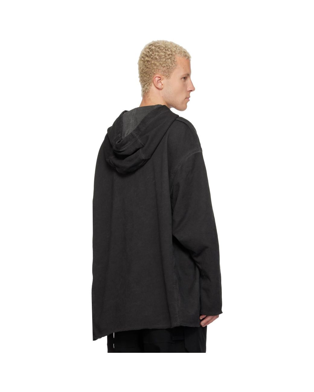 Pull À Capuche Peter Gris Rick Owens pour homme en coloris Black