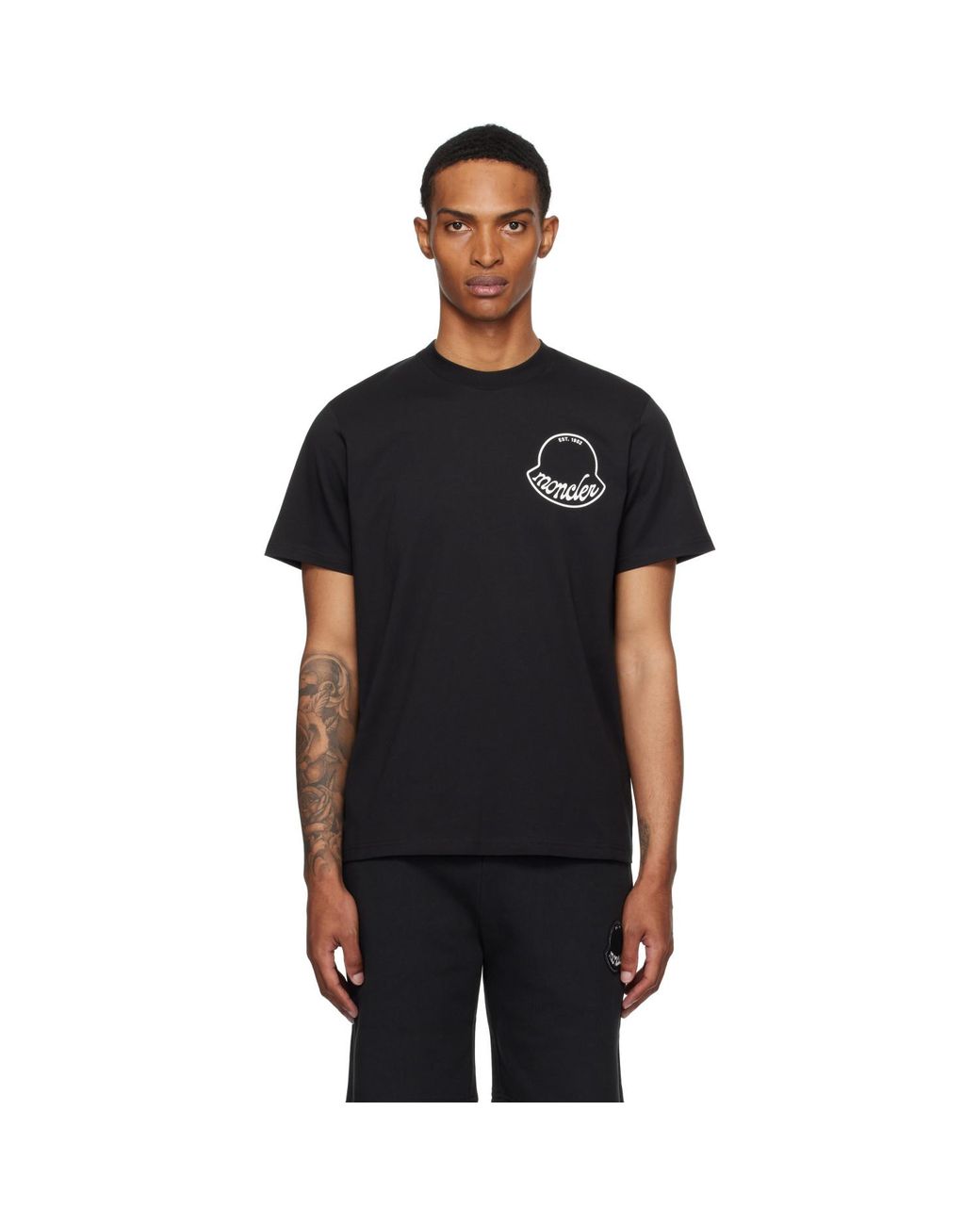 Moncler Black Archivio Creativo T-Shirt for men