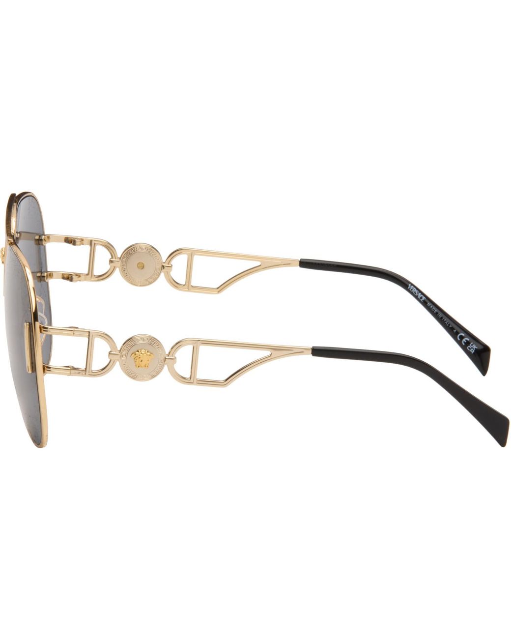 Versace Gray Medusa '95 Pilot Sunglasses