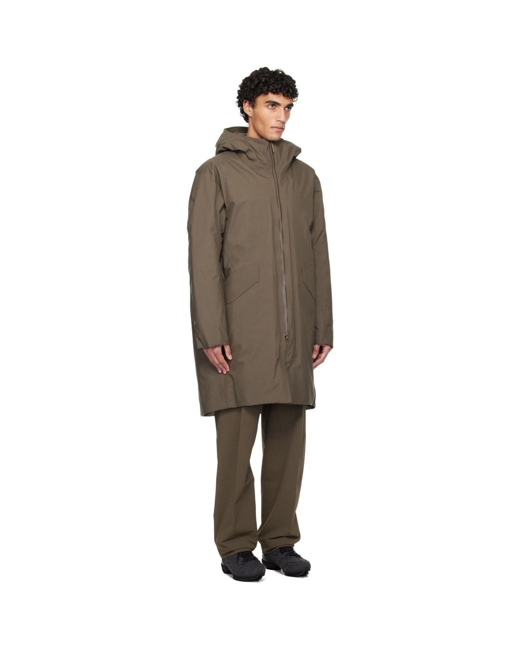 Veilance Brown Taupe Monitor Down Coat for men