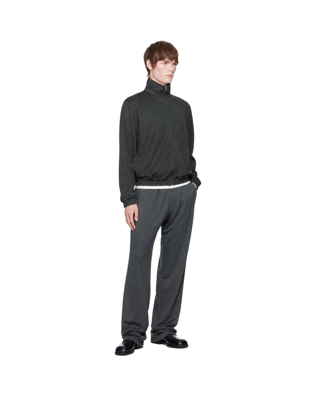 Rier Black Khaki Polar Jogging Blouson Jacket for men