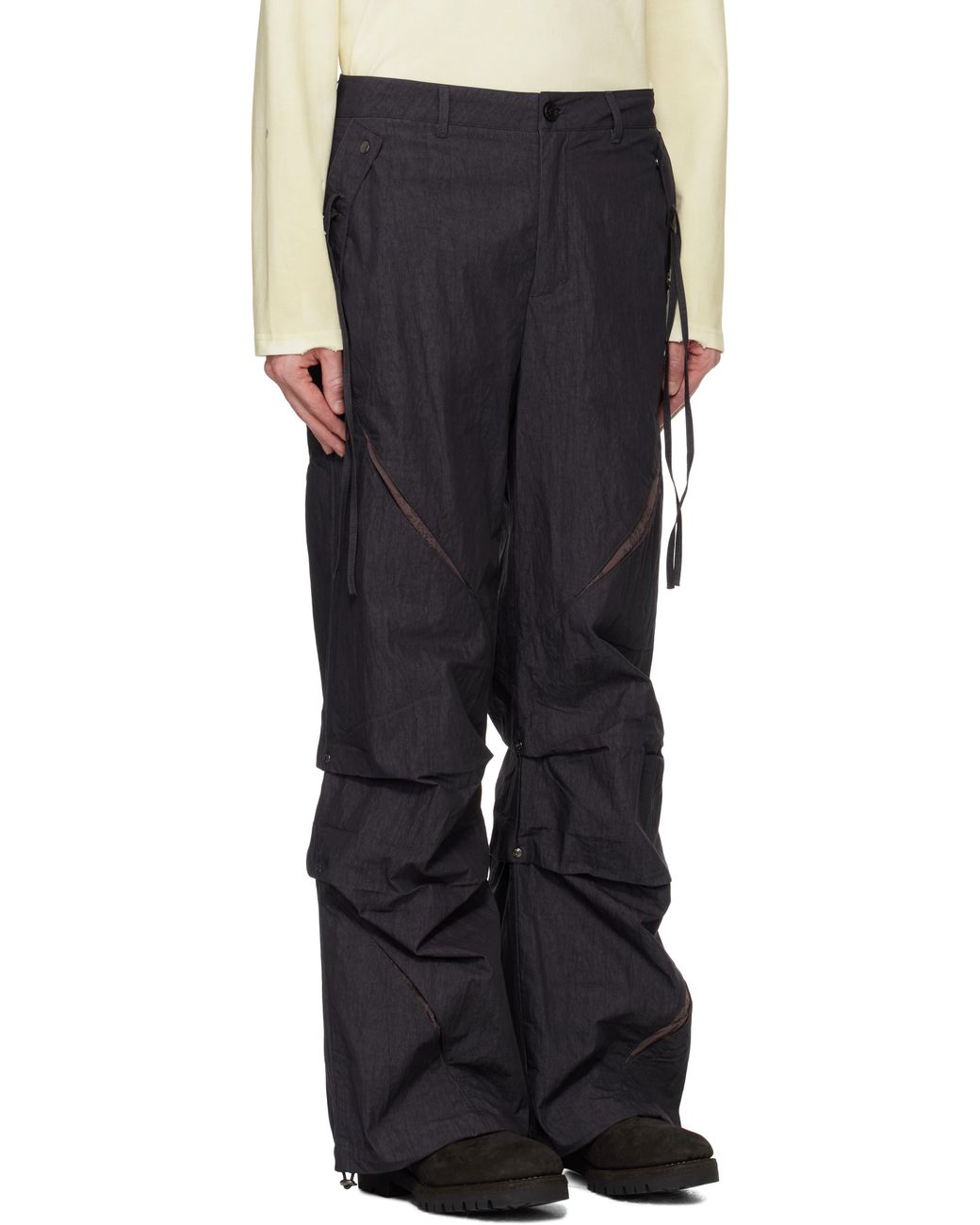 Professor.E Parachute Worker Trousers in Black for Men | Lyst