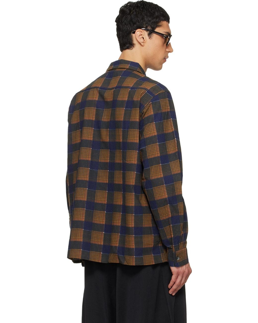 Needles Black One-Up Printed Flannel Shirt for men
