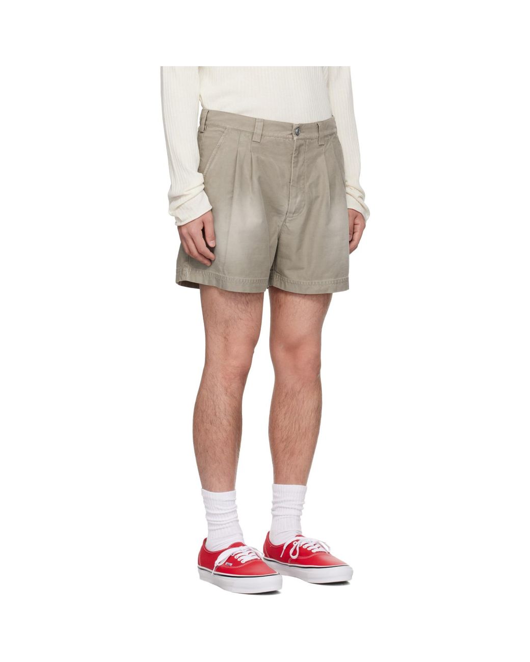 ERL Gray Taupe Short Woven Shorts for men