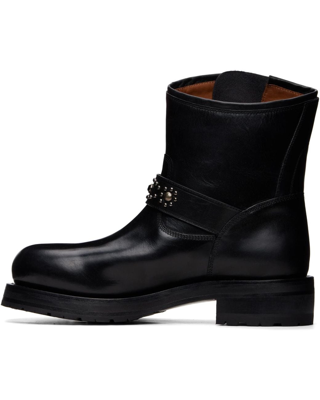 Second/Layer Black 8 Rider Boots for men