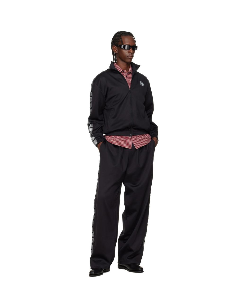 Vetements Black Biker Cross Tape Zip-Up Track Jacket for men