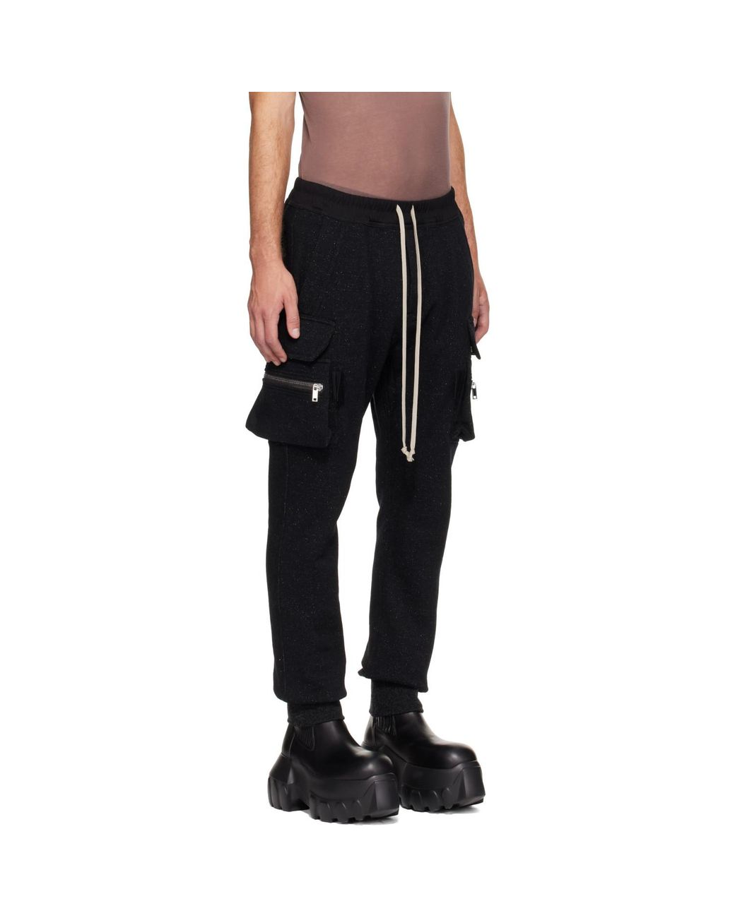 Rick Owens Black Tower Mastodon Cargo Pants for men