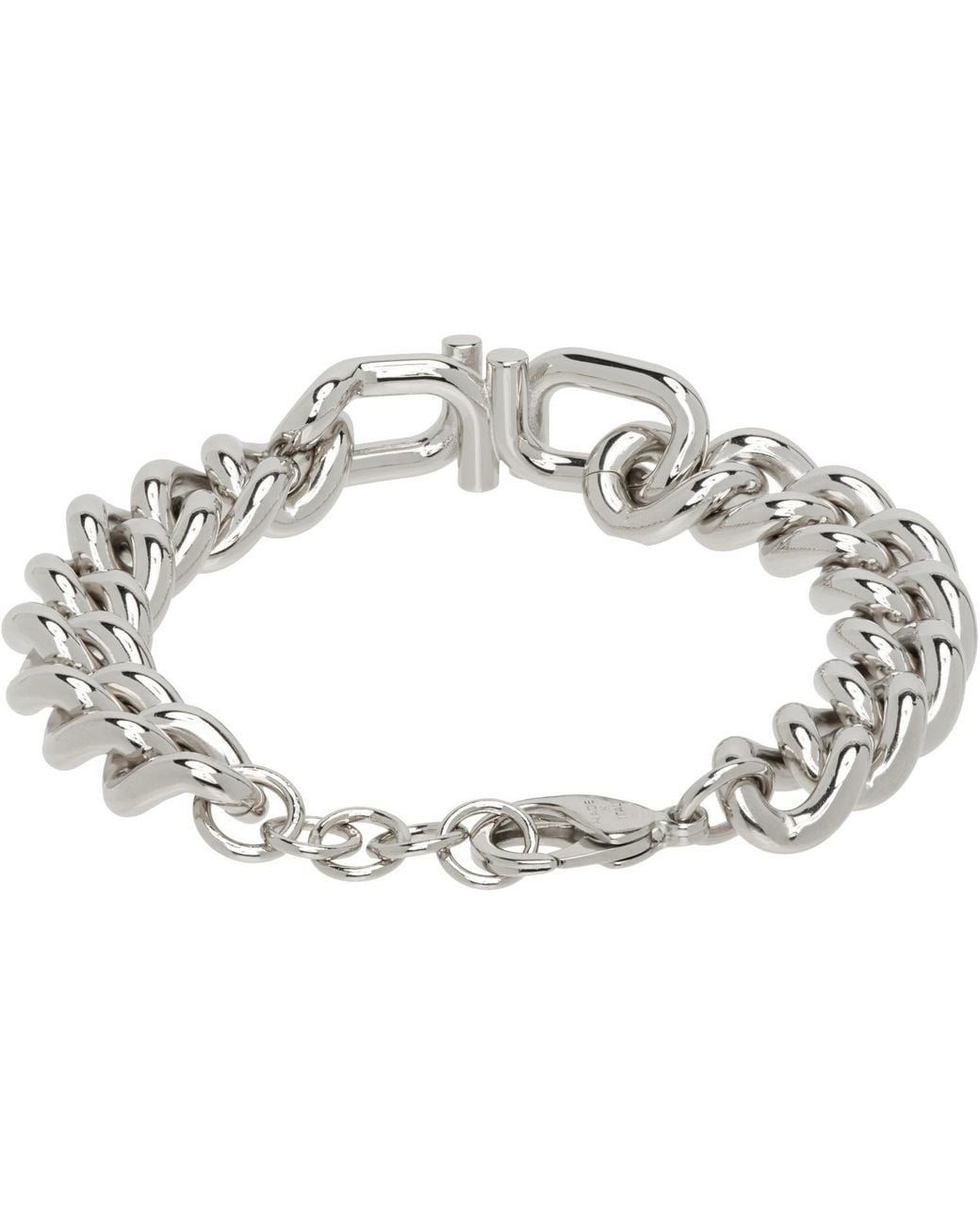 Ferragamo Metallic Gancini Chain Bracelet for men