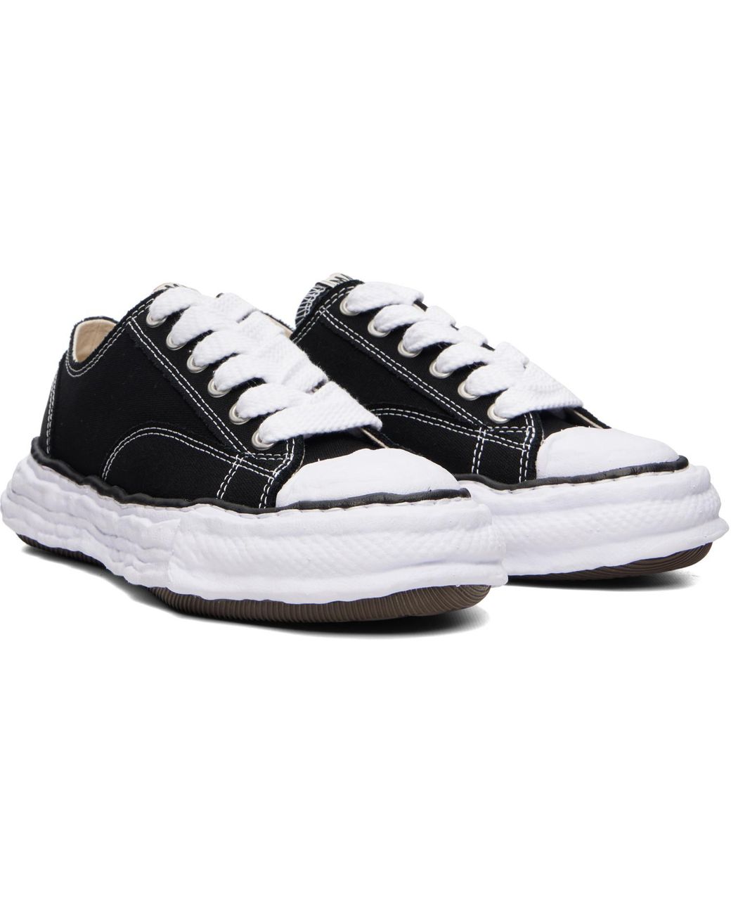 Maison Mihara Yasuhiro Black Peterson Og Sole Canvas Low-Top Sneakers for men