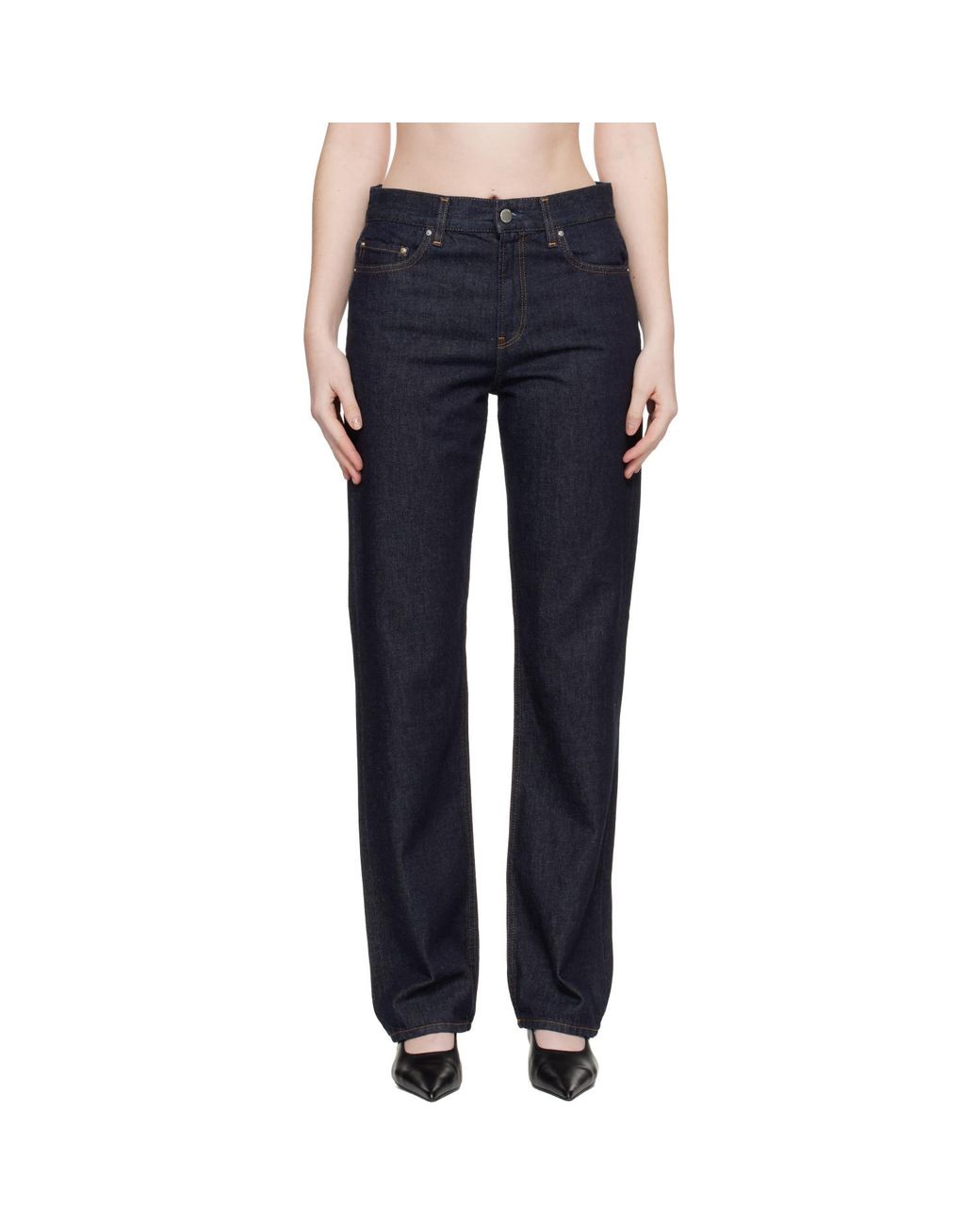 Totême Blue Low Straight Jeans