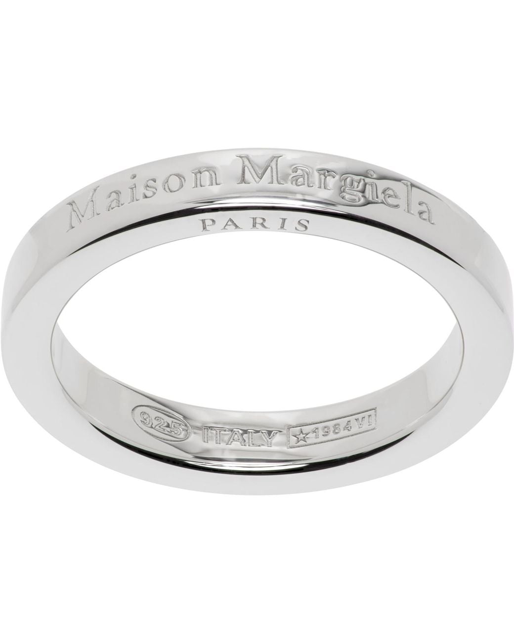 Maison Margiela Metallic Logo Reference Ring for men