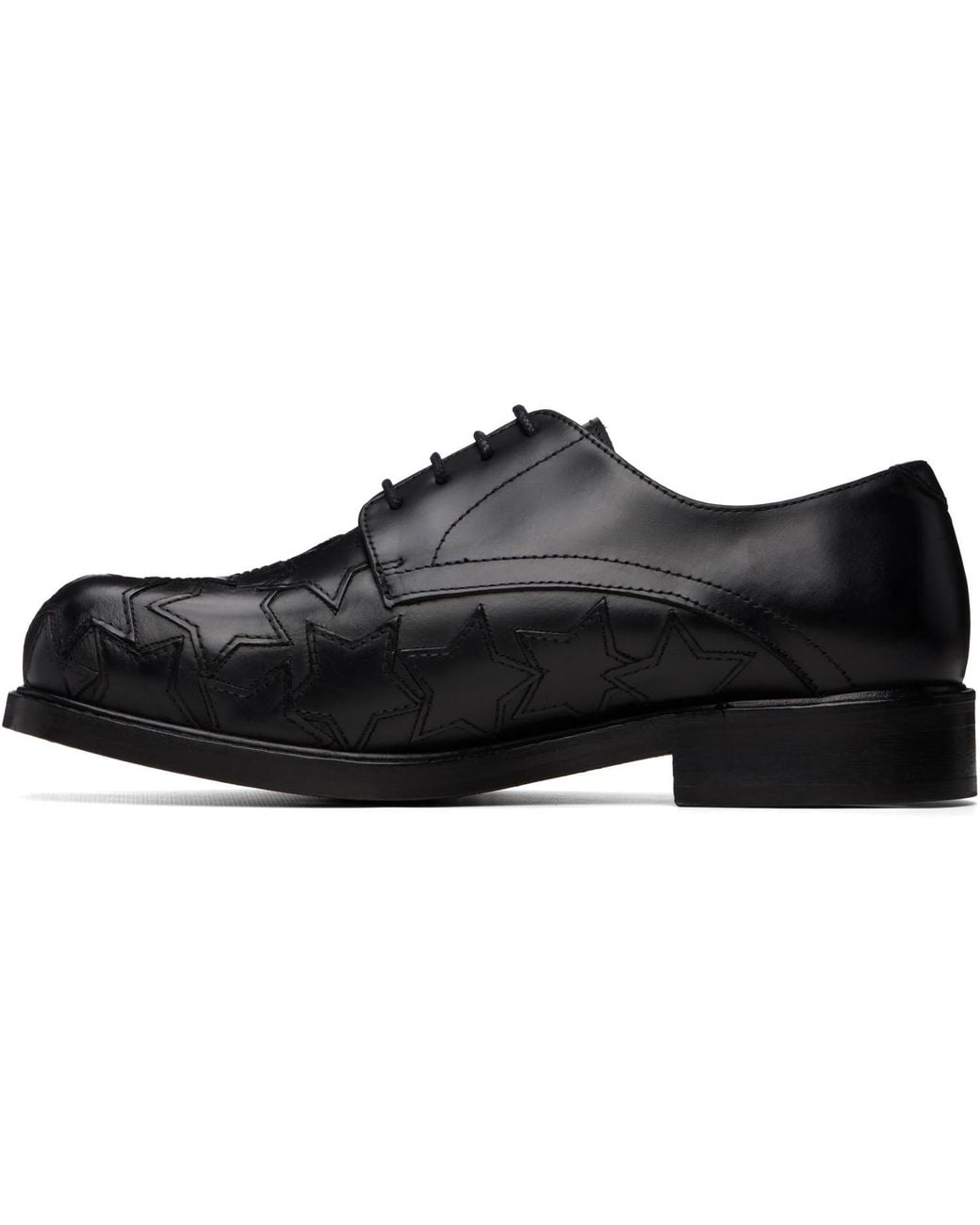 STEFAN COOKE Black Star Square Toe Derbys for men