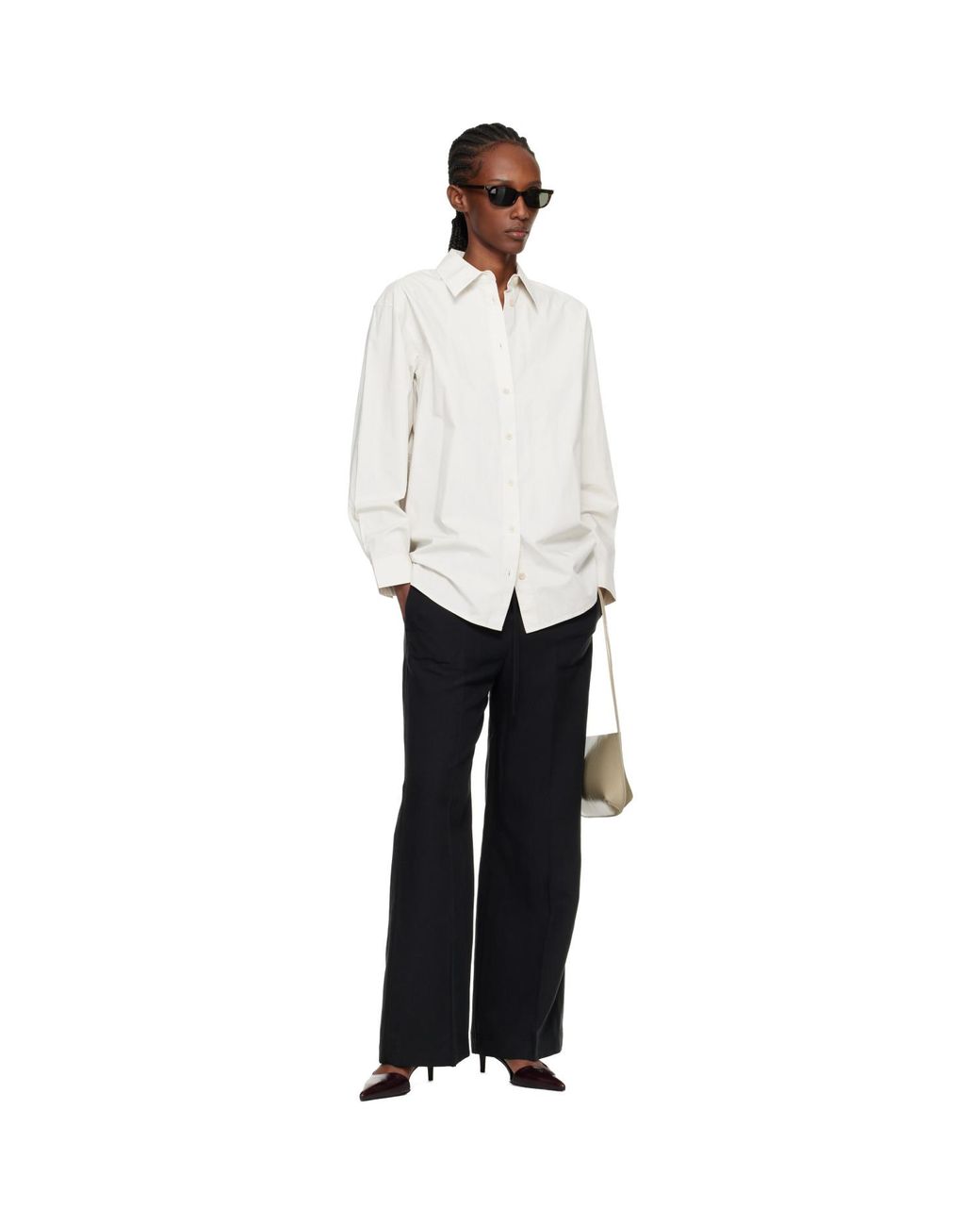 Totême White Off- Classic Tumbled Shirt