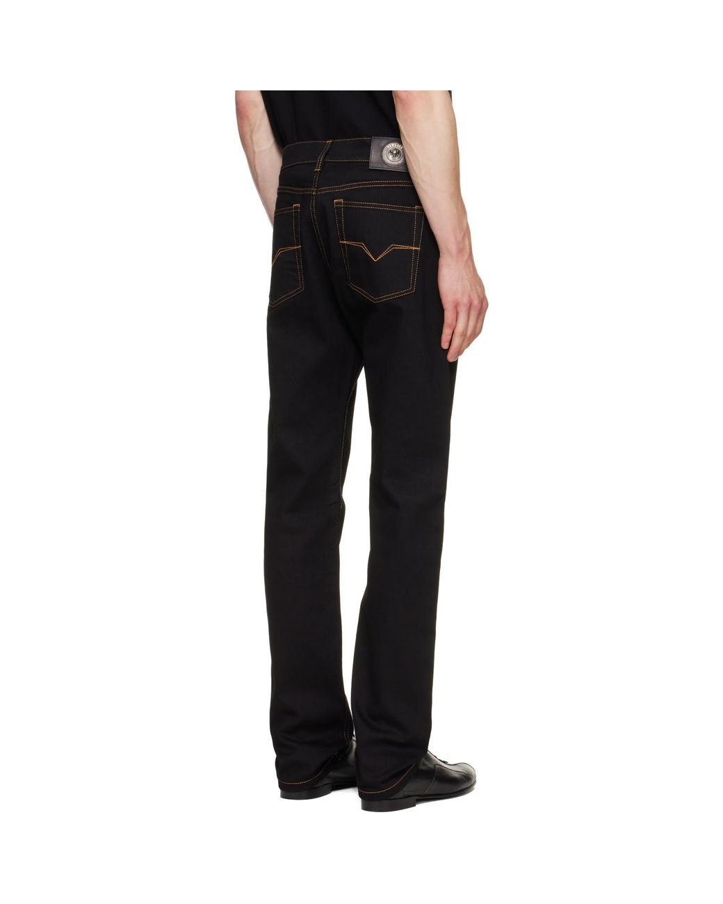 Versace Black Tapered Jeans for men