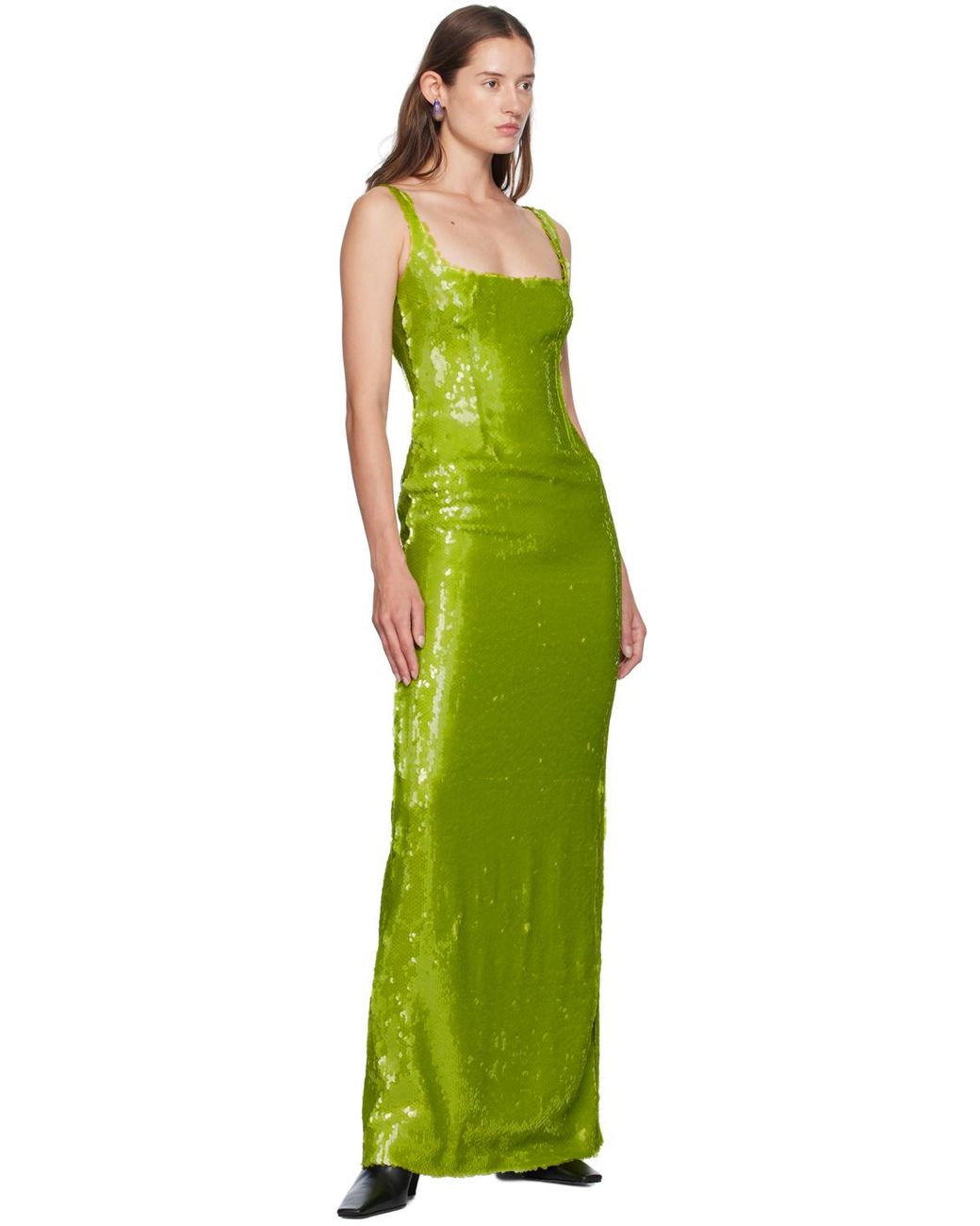 green emerald velvet dress 16Arlington Iona Mini Dress in Square Sequin main image 1