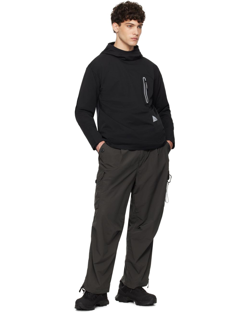 and wander Hybrid Warm Pocket Hoodie in Black for Men | Lyst