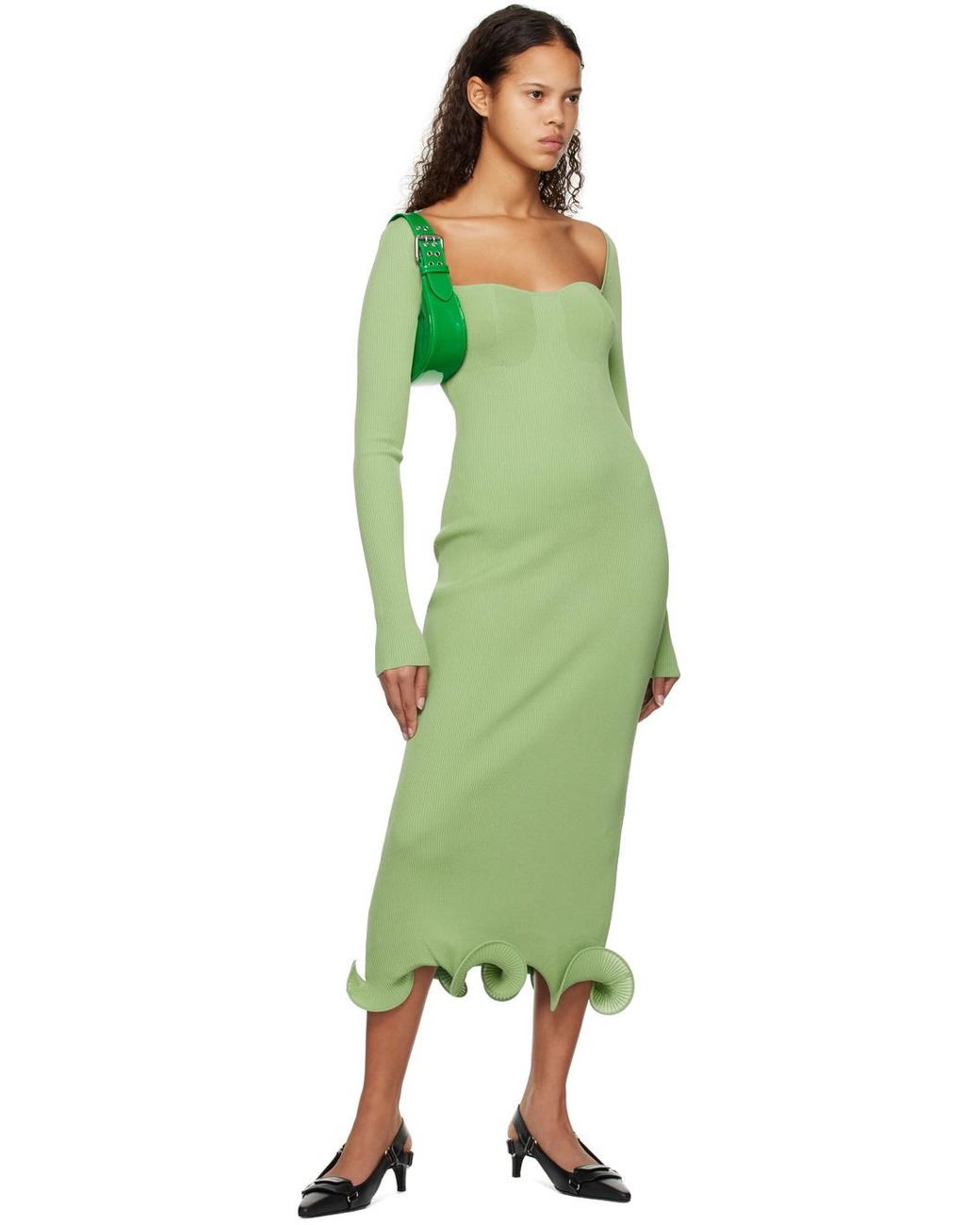 Elleme Off-White Fringe Midi Dress