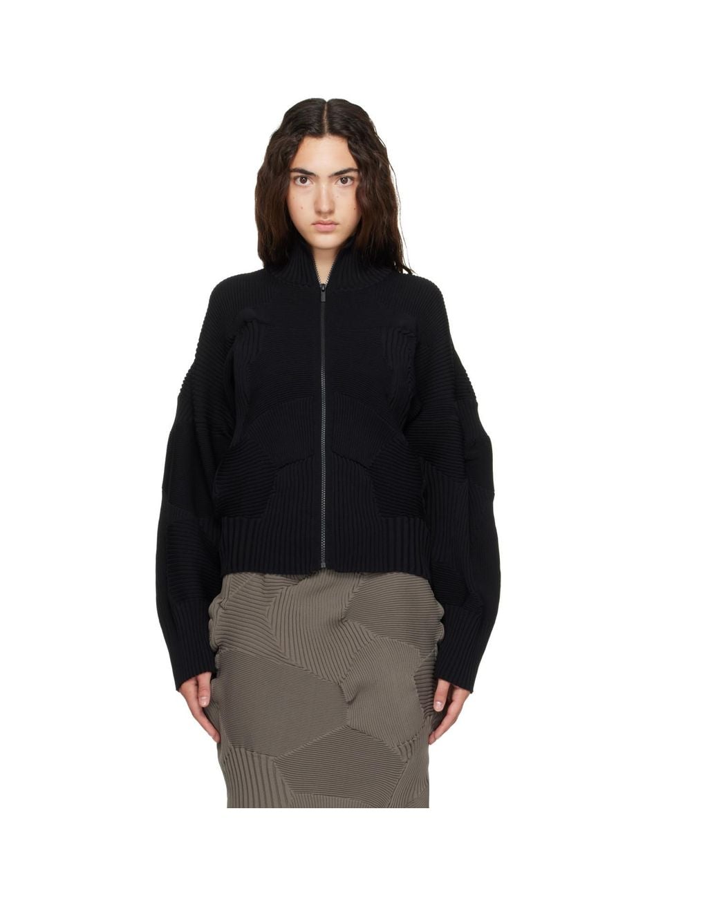 Issey Miyake Black Kone Kone Jacket