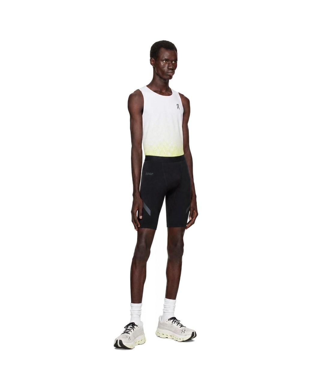 Soar Running Black Half Tights Running Shorts for men