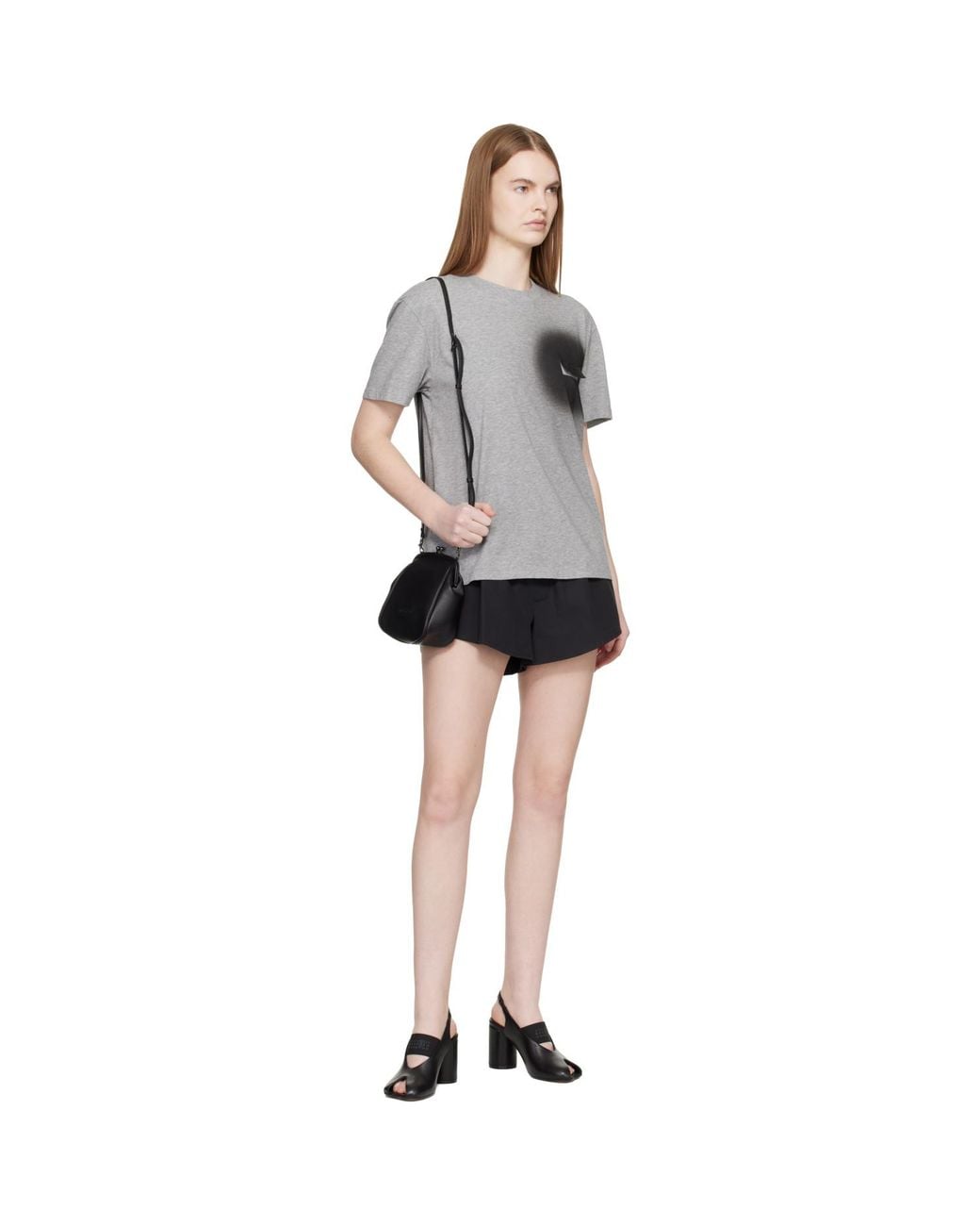 MM6 by Maison Margiela Black Spray Paint T-Shirt
