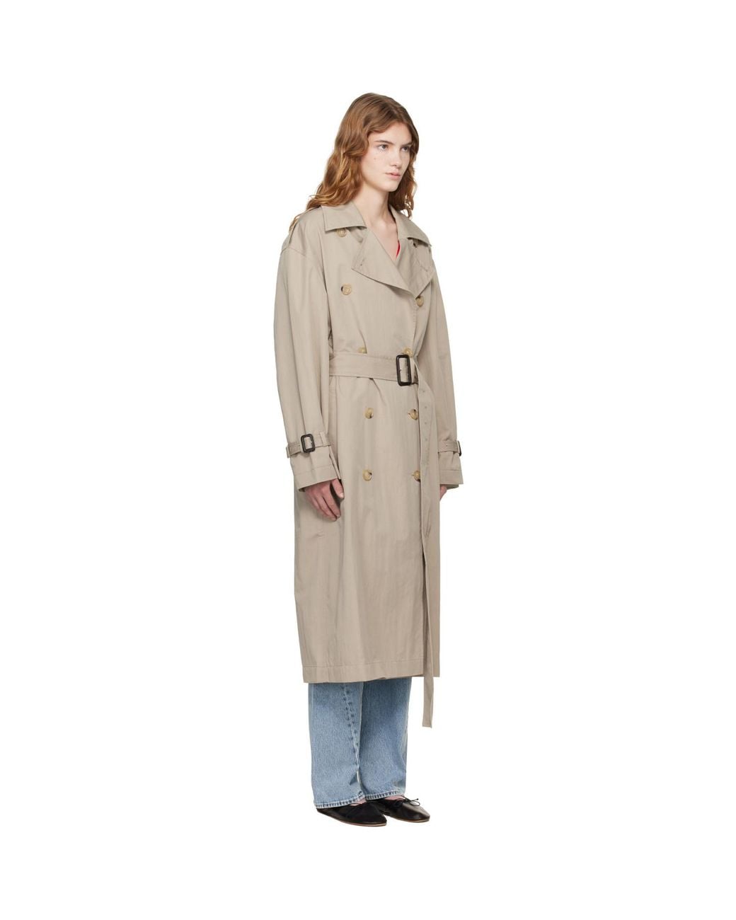 Totême  Multicolor Taupe Crisp Summer Trench Coat
