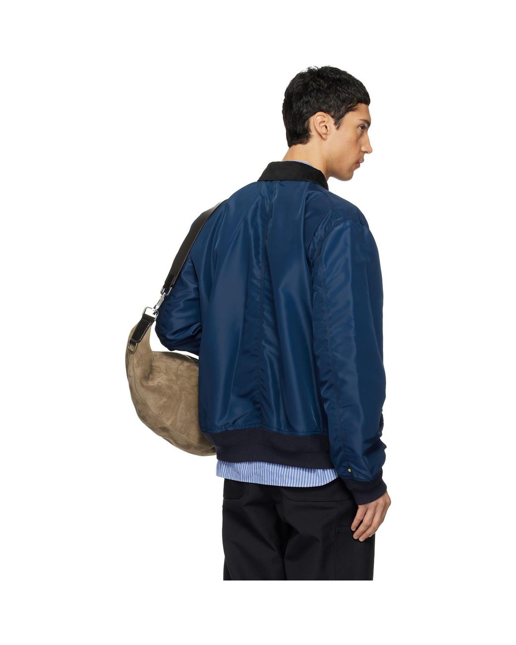 Sacai Carhartt Wip Edition Nylon Twill & Duck Jacket in Blue for