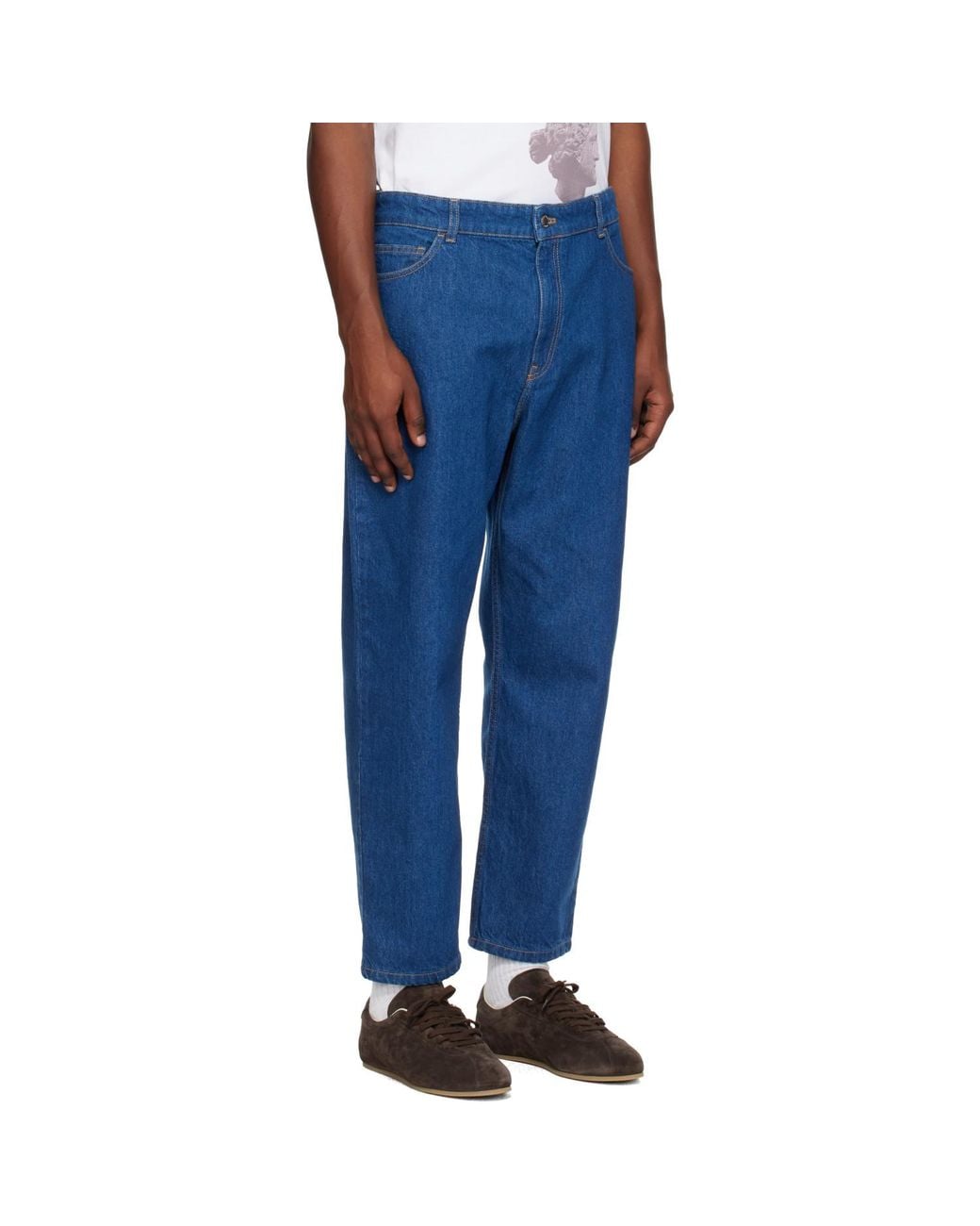 Maison Kitsuné Blue Tapered Jeans for men