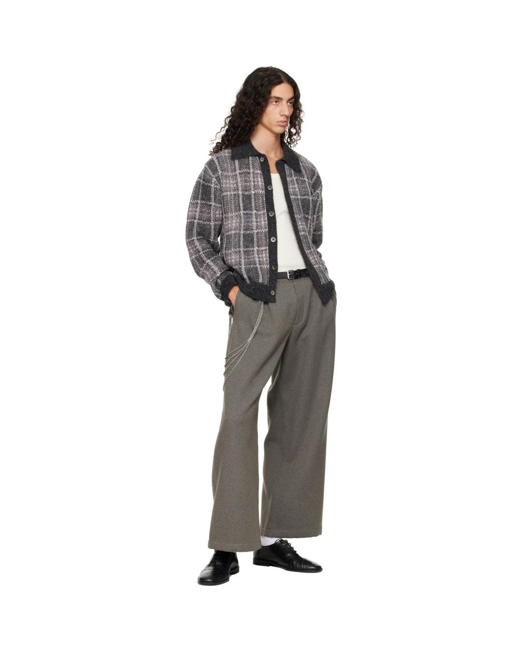 Our Legacy Gray Chain Belt for men