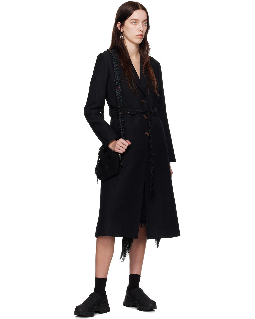 hyein seo ミニタッセルチャームバッグ ブラック Hyein Seo ブラック ミニ タッセル チャーム バッグ ブラック | Lyst