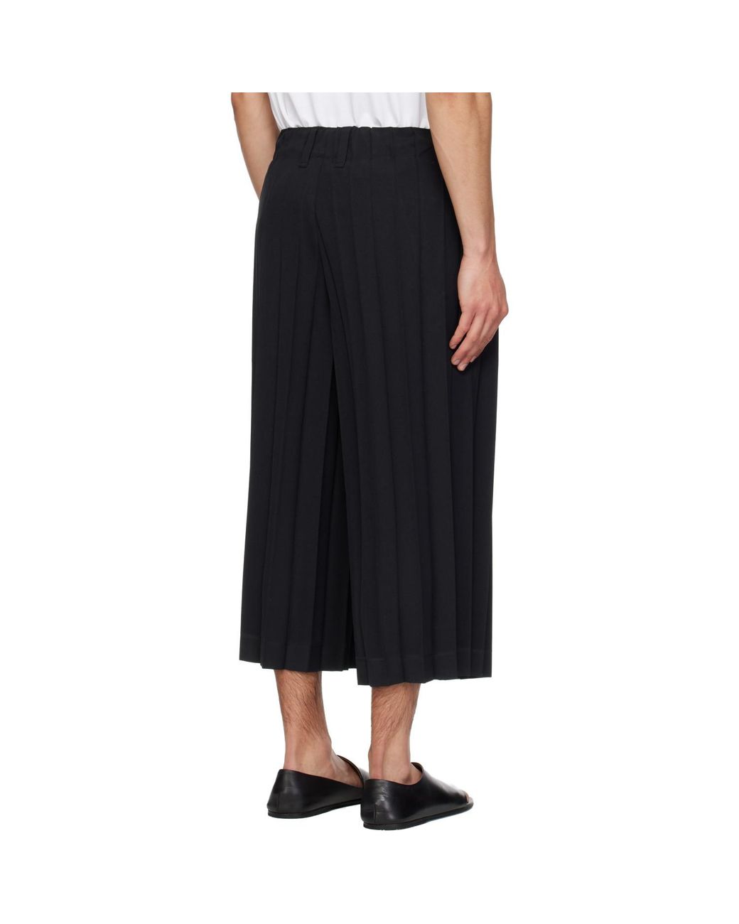 Homme Plissé Issey Miyake Black Edge Ensemble Trousers for men