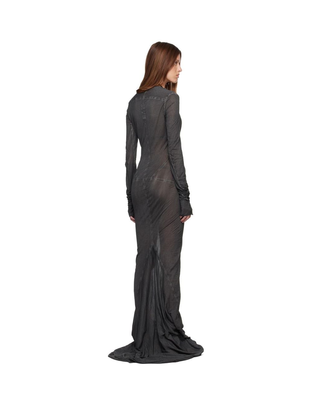 Rick Owens Black Tower Simple Edfu Maxi Dress
