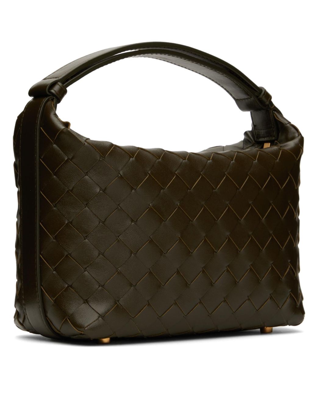 Bottega Veneta Black Khaki Mini Wallace Bag