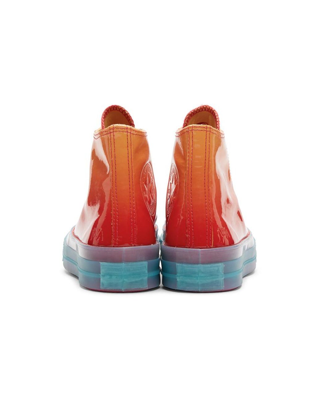 JW Anderson Orange Converse Edition Patent Sneakers for Men | Lyst