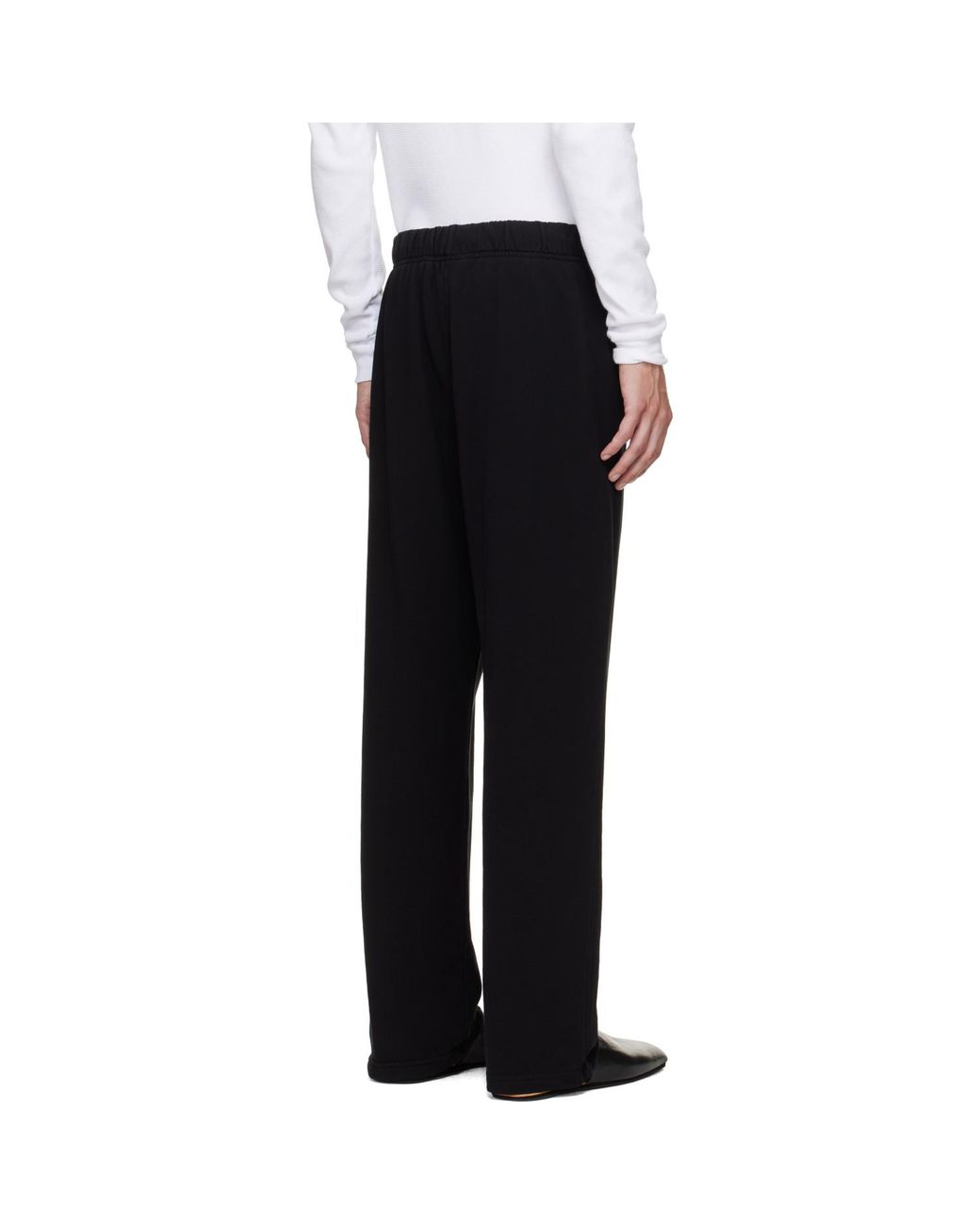 Les Tien Black French Terry Classic Sweatpants for men