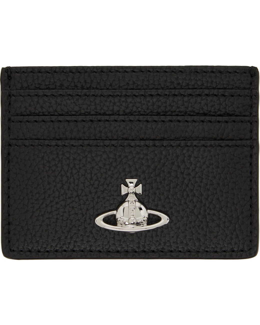 Vivienne Westwood Black Flat Card Holder for men