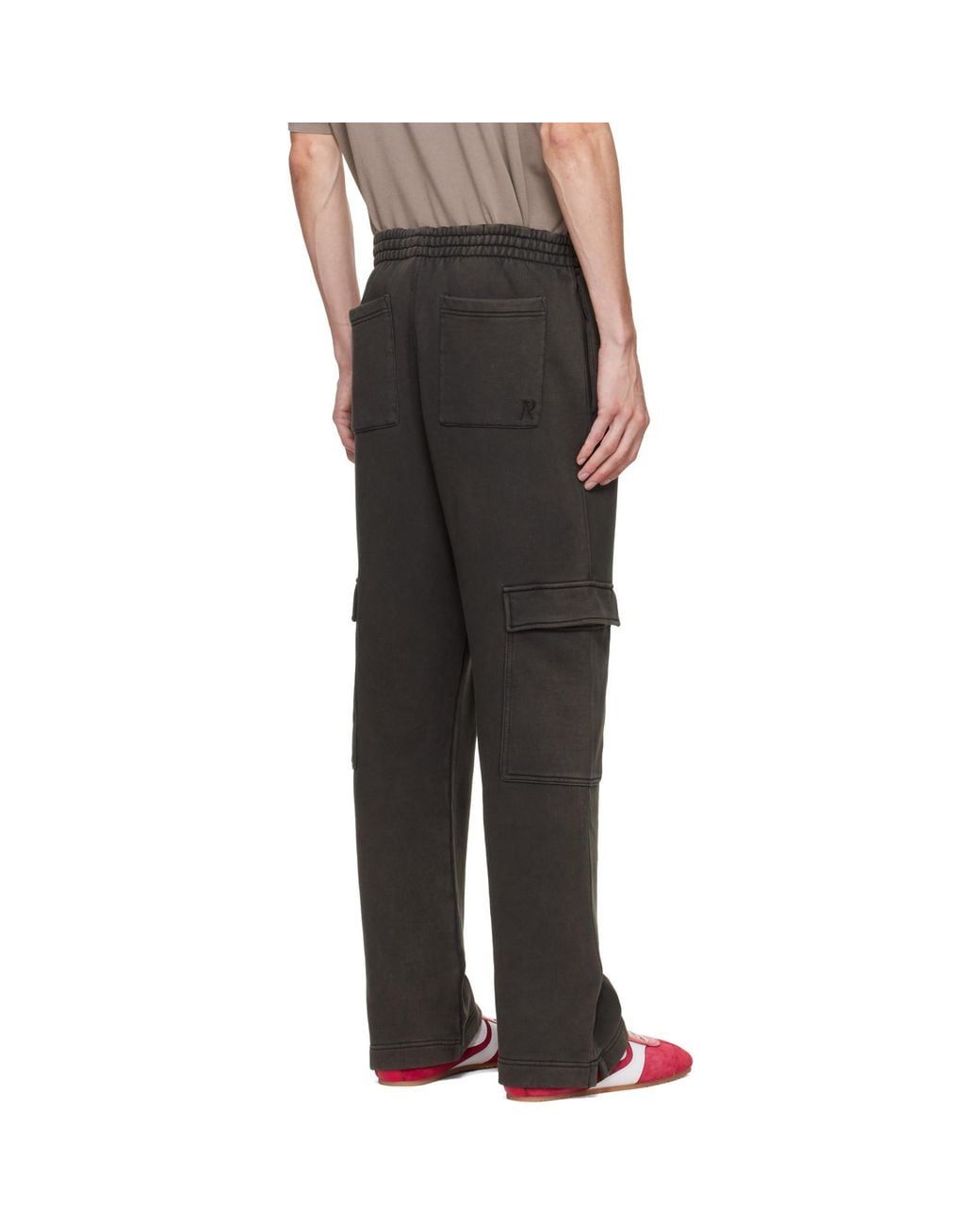 Represent Black Initial Cargo Sweatpants for men