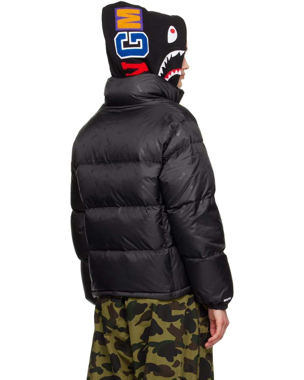 A Bathing Ape Quilted Down Jacket in Black Lyst UK