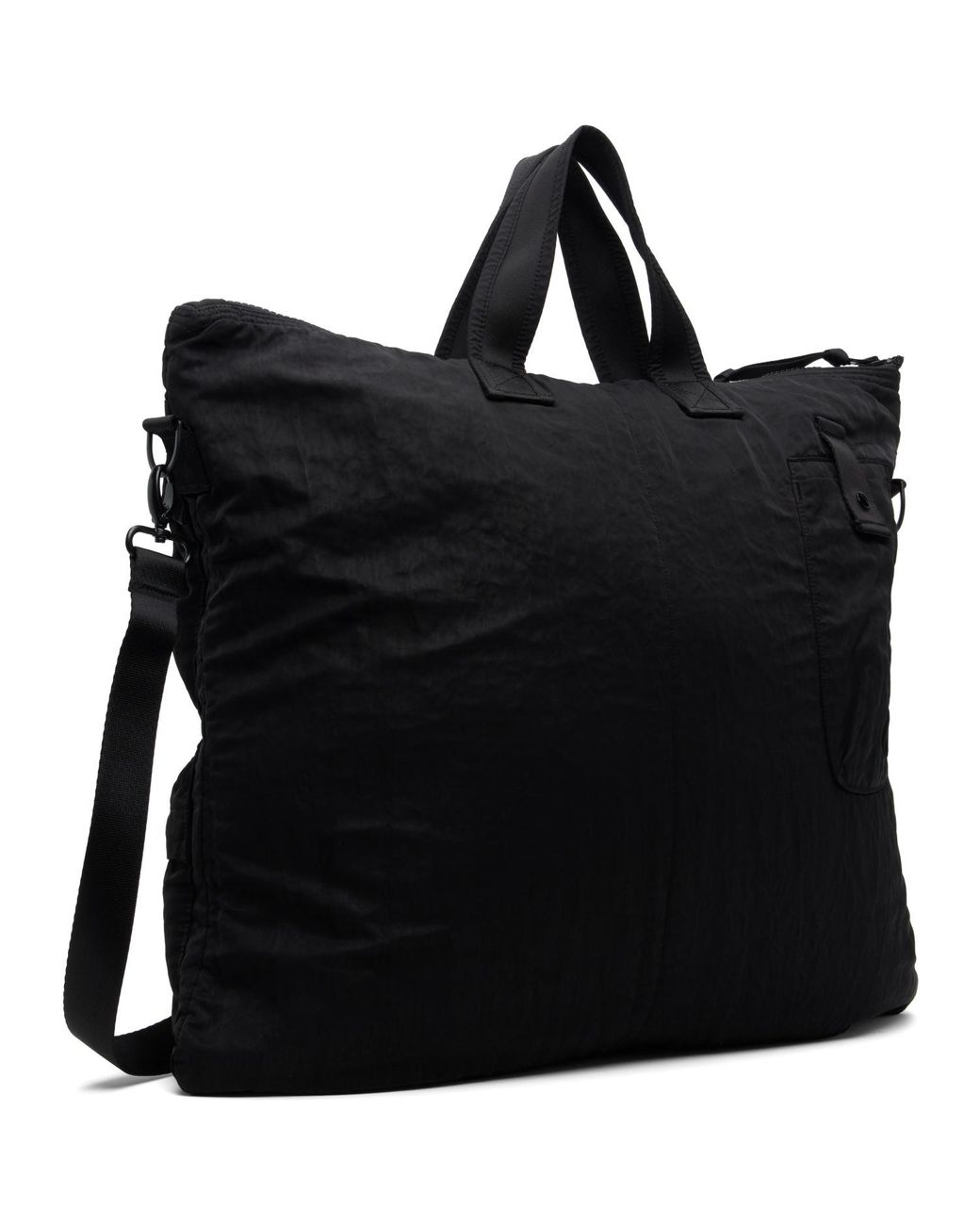 C P Company Black Nylon B Lens Tote for men
