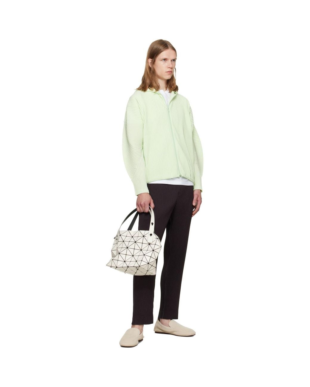 Issey Miyake Gray Boston Tote for men