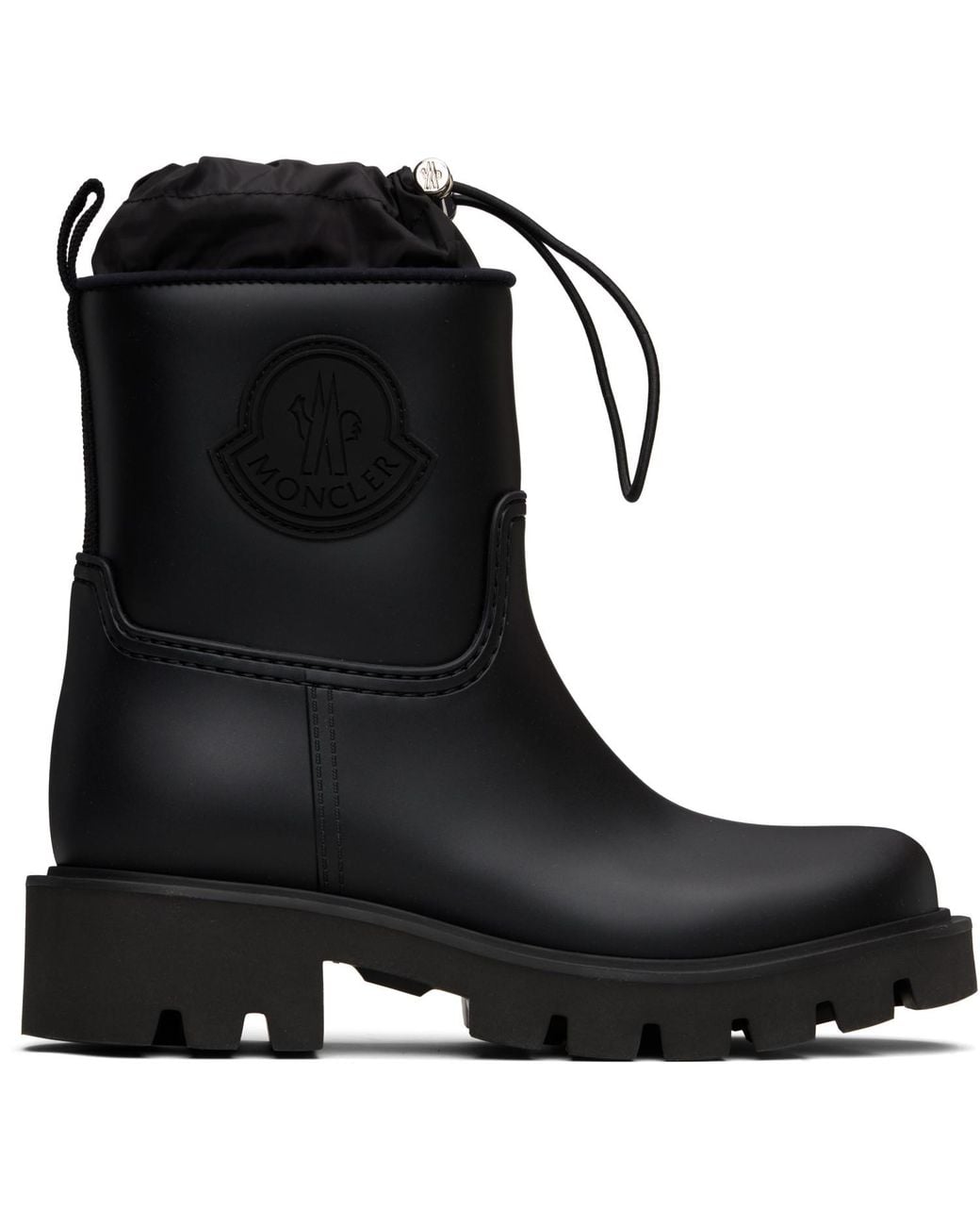 Moncler Black Kickstream Rain Boots
