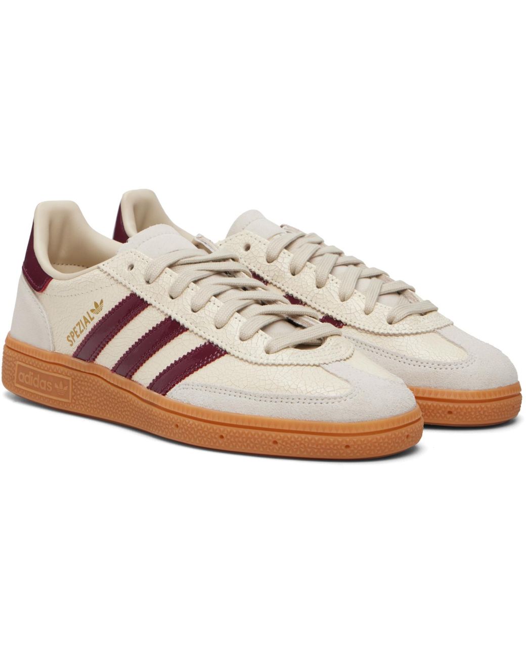 Adidas Originals Pink Off- & Burgundy Handball Spezial Sneakers for men