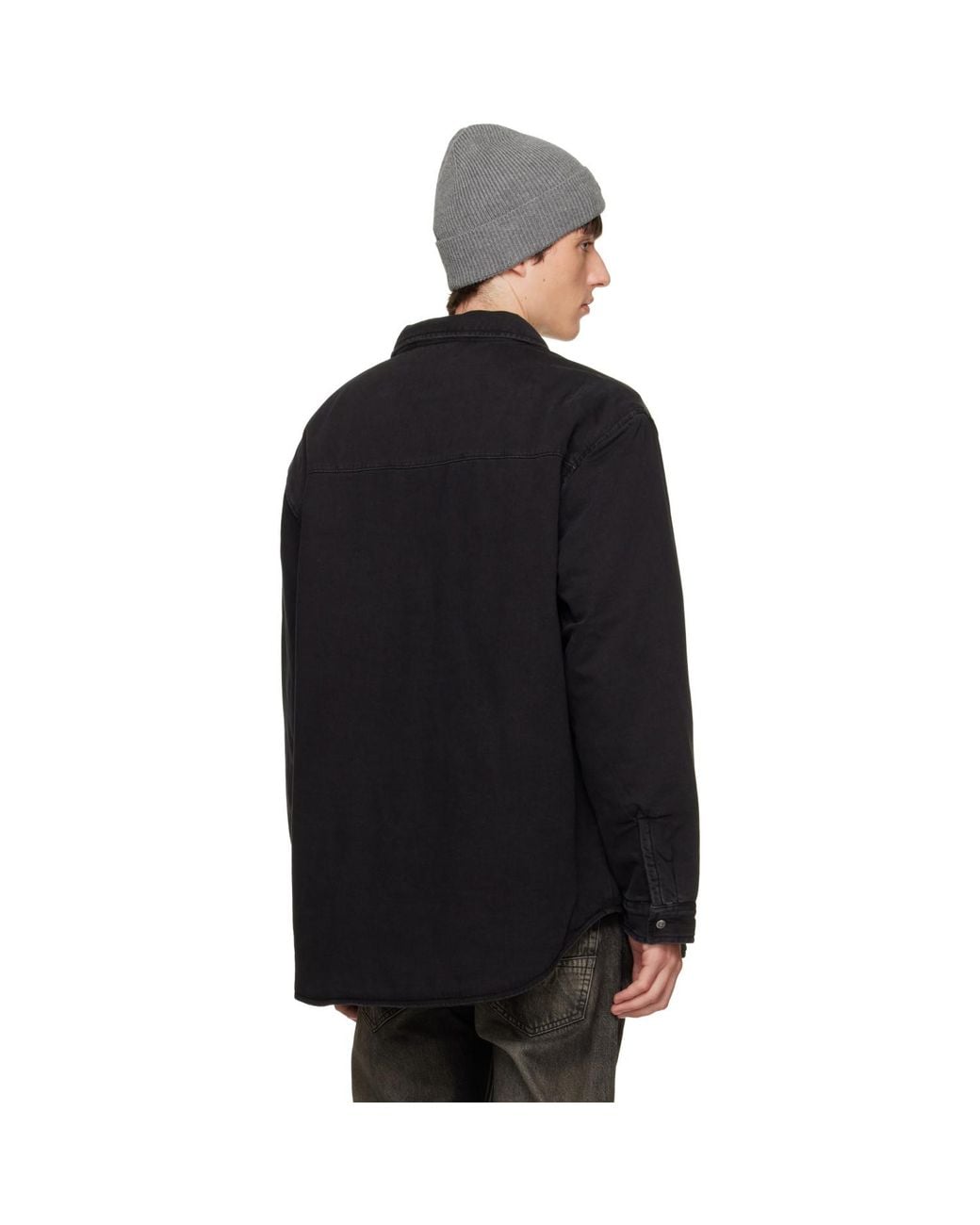 DIESEL Black D-Flaim-D Denim Overshirt for men