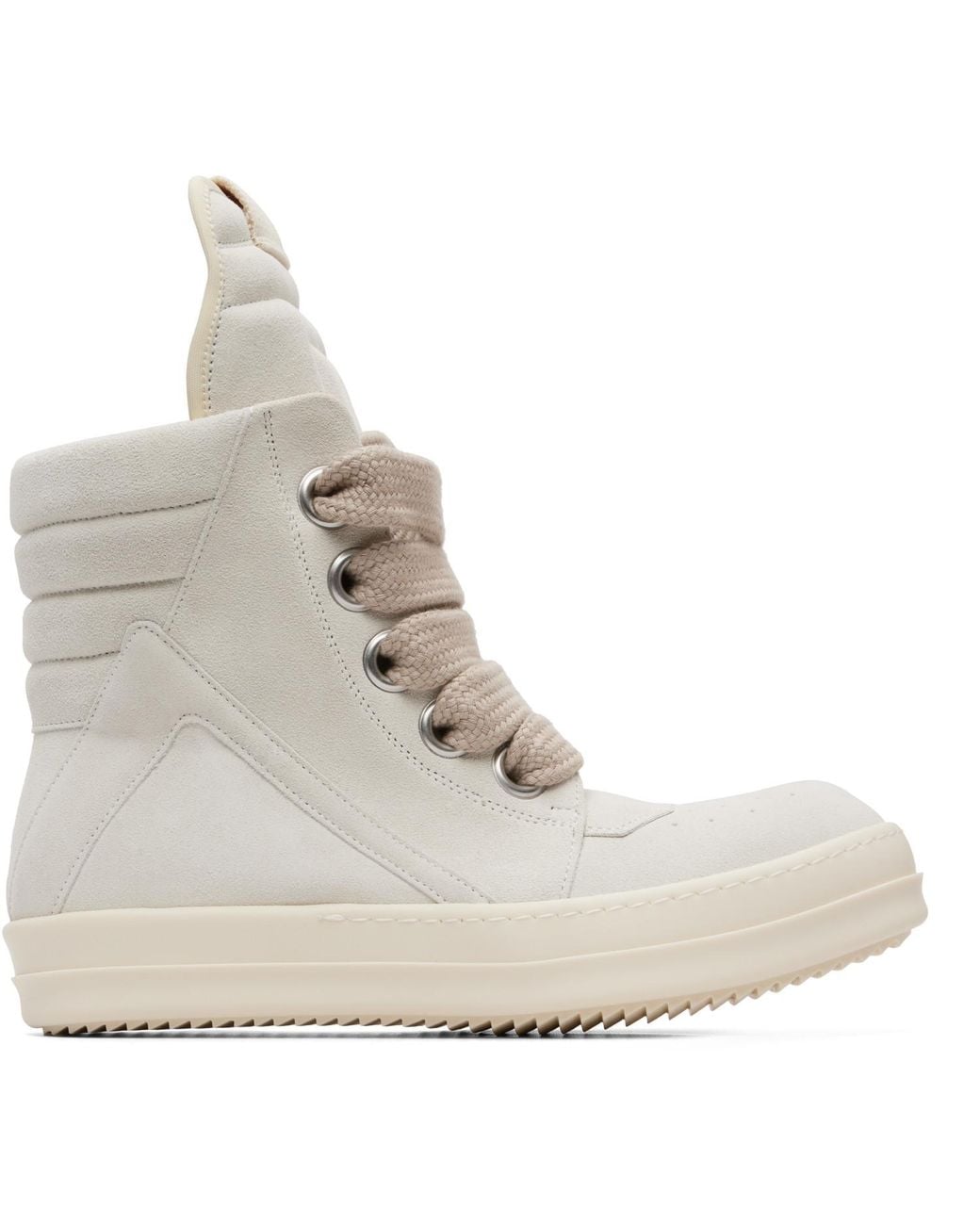 Rick Owens Natural Off- Tower Jumbolace Geobasket Sneakers for men