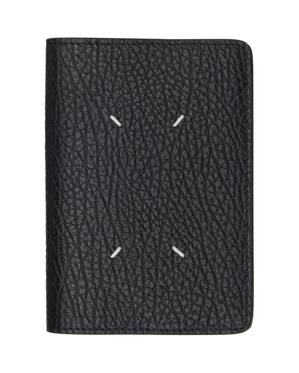 Maison Margiela Black Four Stitches Passport Holder for men