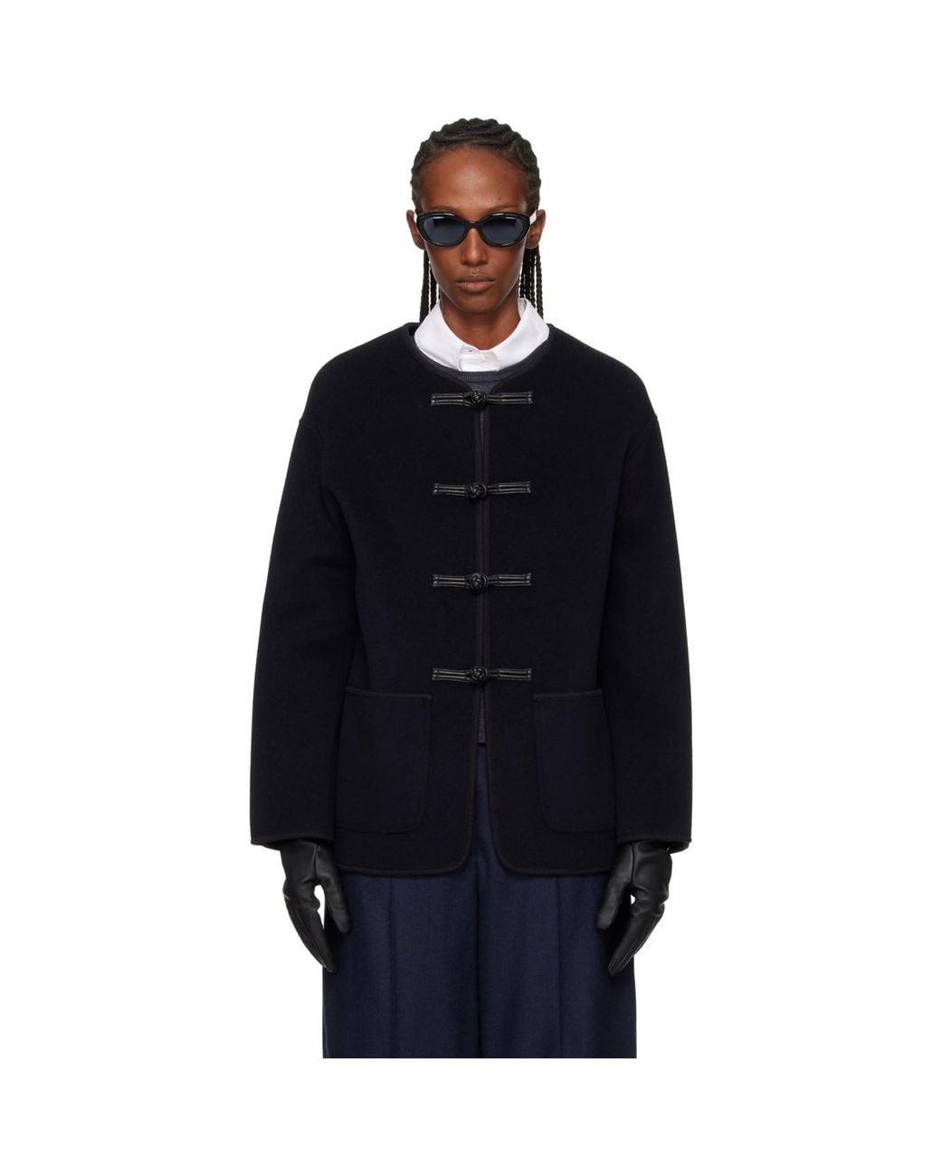 Rohe Blue Double-Faced Wool Jacket