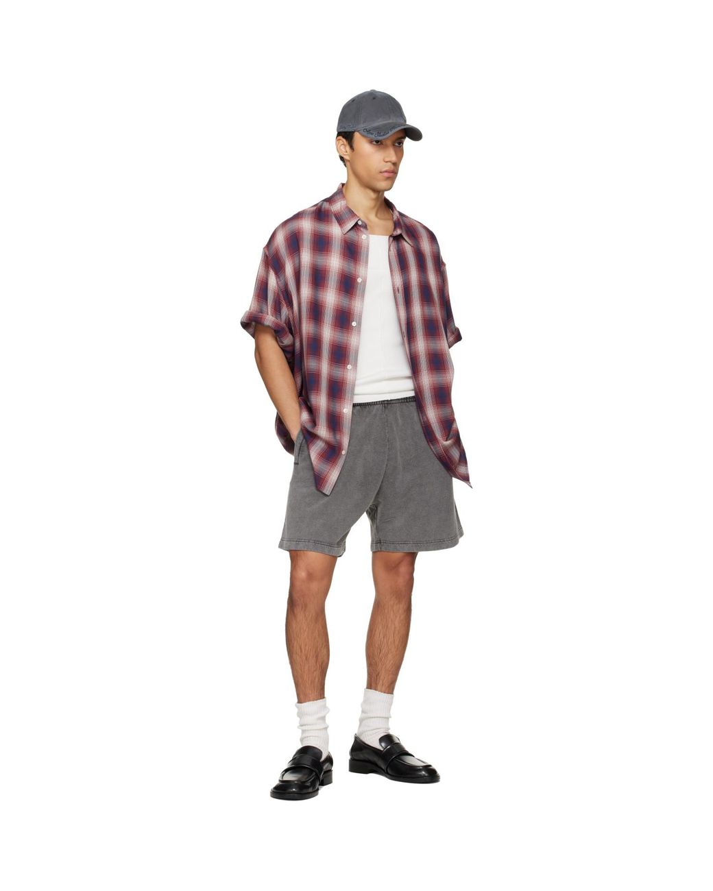 Acne Black Cotton Shorts for men