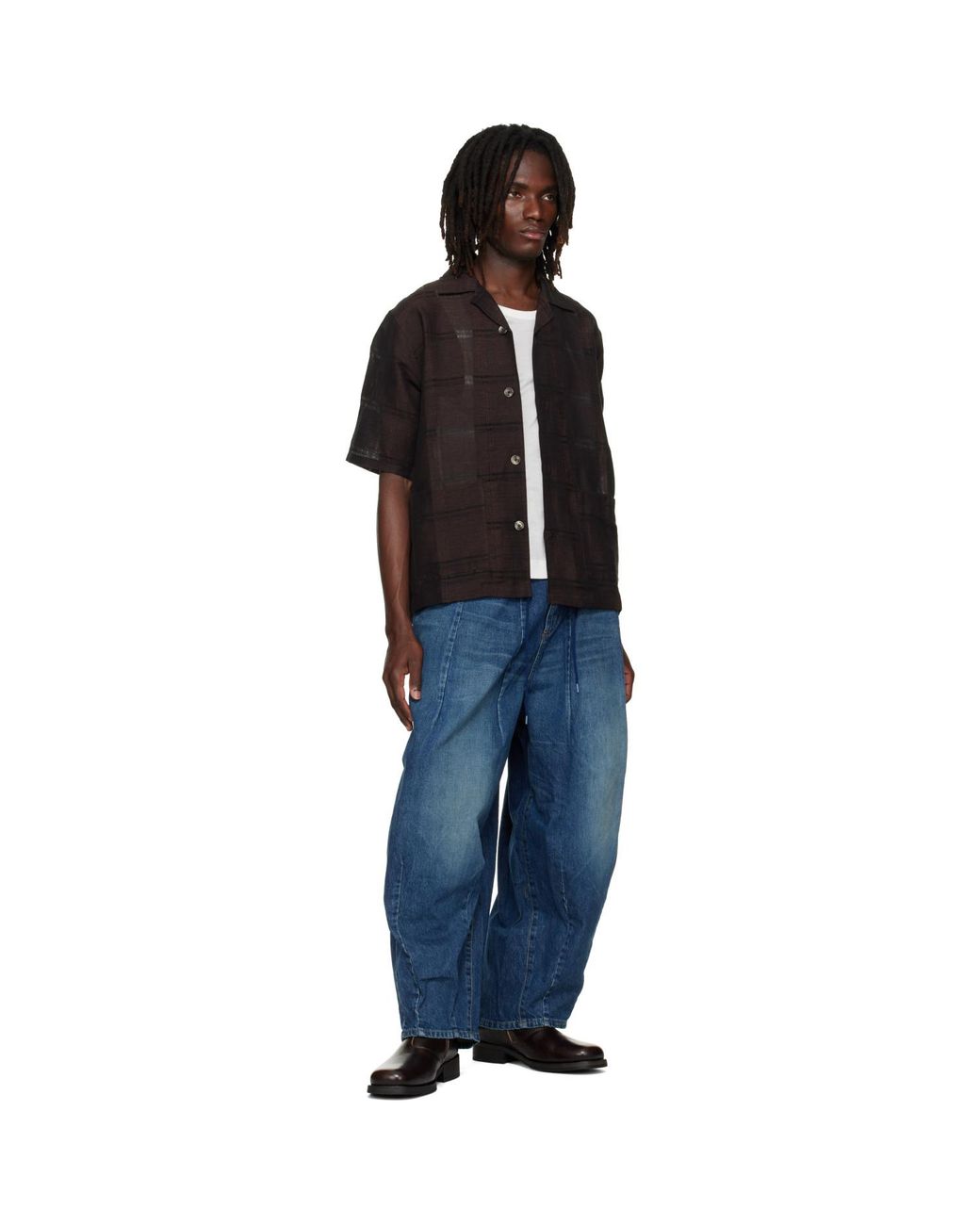 Needles Black Plaid Jacquard Cabana Shirt for men